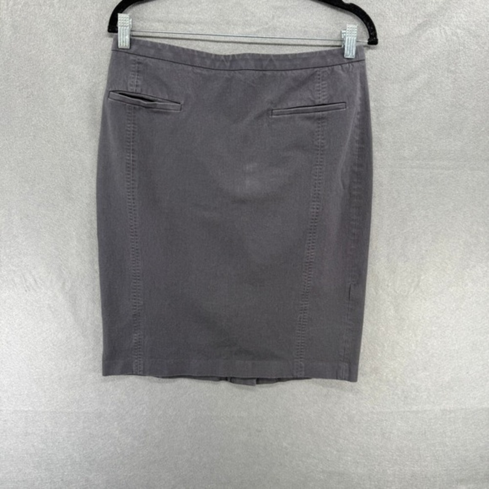 Banana Republic Denim Pencil Skirt Womens Size 8 Gray Stretch Career Office Jean